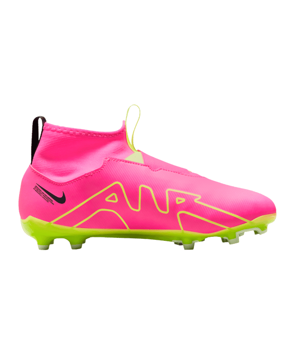 Nike Jr Air Zoom Mercurial Superfly IX Academy FG/MG Luminous Kids Pink Gelb F605 - rosa