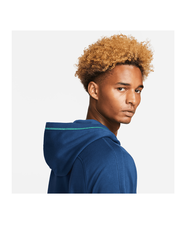 Nike Brasilien Travel Fleece Hoody Blau F490 - blau