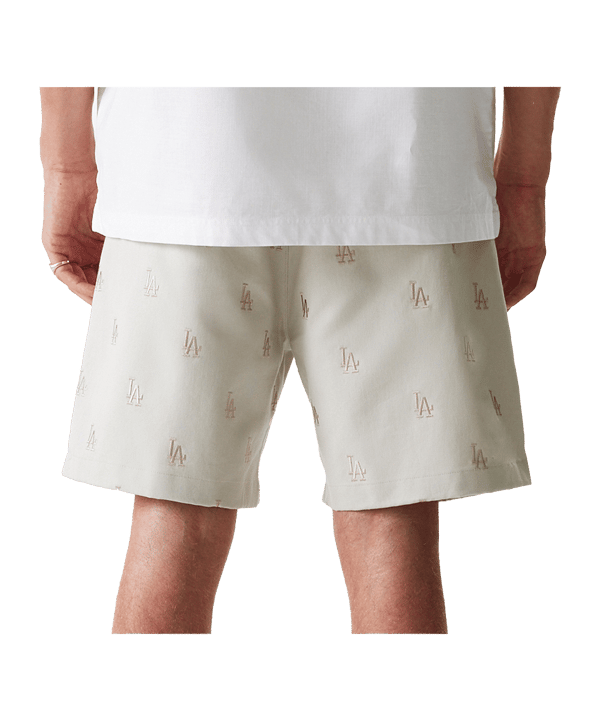 New Era MLB Los Angeles Dodgers MLB Monogram Short Beige - beige