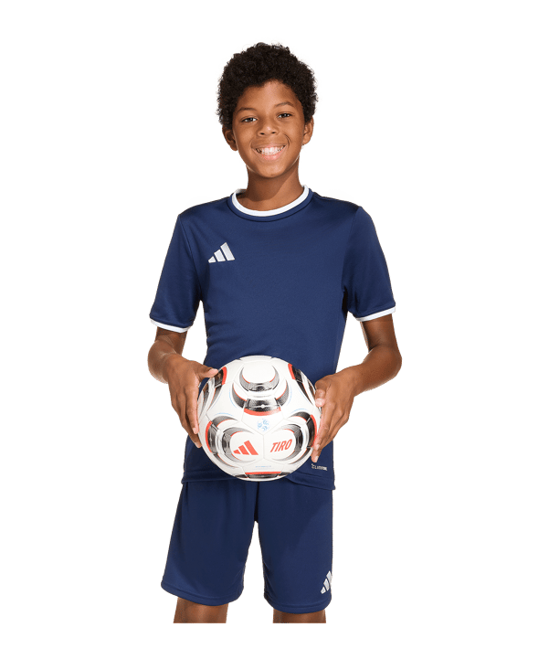 adidas Entrada 26 Trikot Kids Dunkelblau - weiss