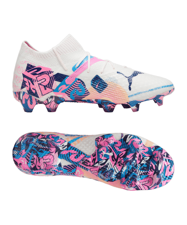 PUMA FUTURE 7 Ultimate FG/AG Volume Up Weiss Blau F01 - weiss