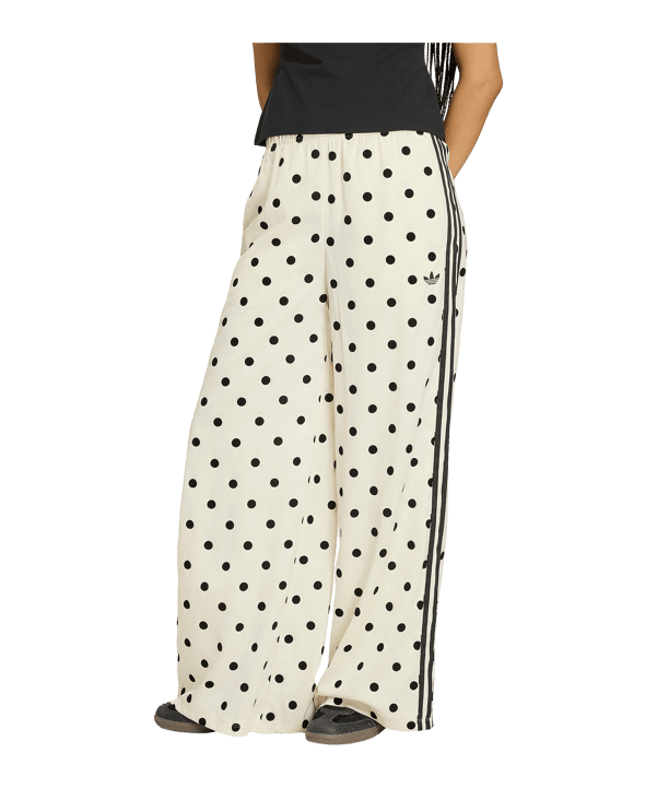 adidas Originals Satin Polka Dots Wide Leg Manguera Donna Bianco - bianco