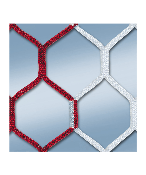 Cawila Tornetz HEXA 5,15x2,05m | Tiefe 0,8x1,5m | Maschenweite 12cm | Stärke 4mm | rot/weiß - rot