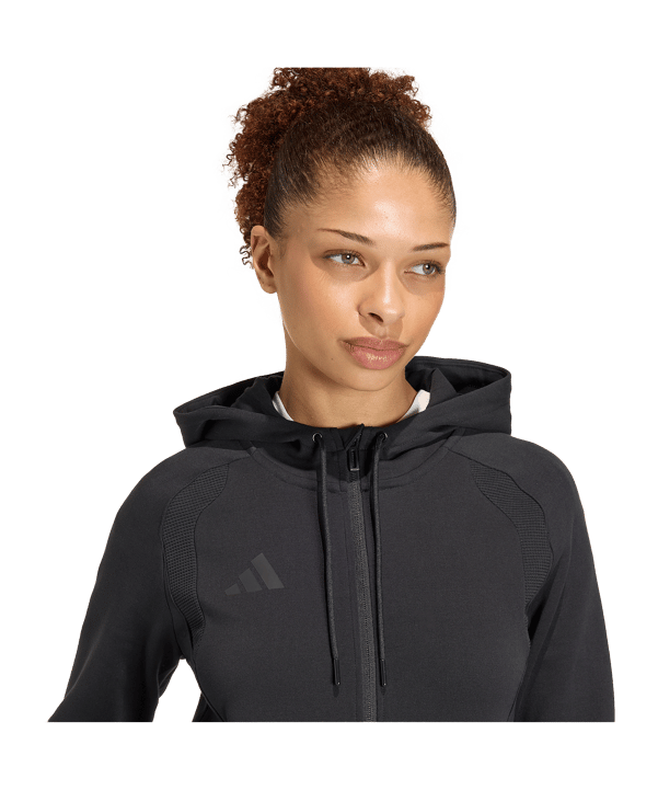 adidas Tiro Travel Hoody Damen Schwarz - schwarz