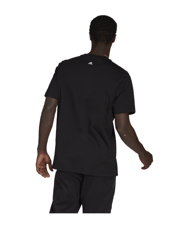adidas 3BAR Future Icons T-Shirt Schwarz Orange - schwarz