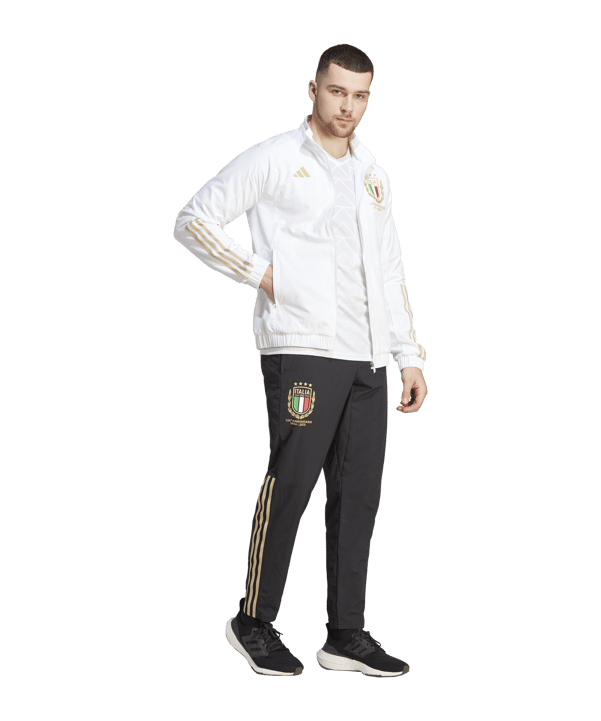 adidas Italien 125 Trainingsjacke Weiss - weiss