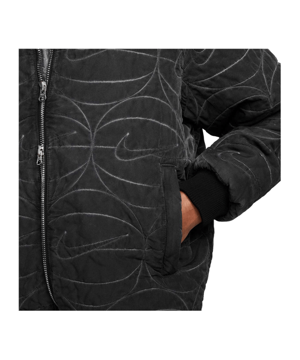 Nike Woven FullZip Jacke Schwarz Weiss F010 - schwarz