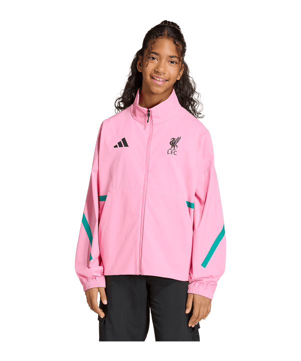 adidas FC Liverpool Anthem Jacke Kids Rosa - rosa
