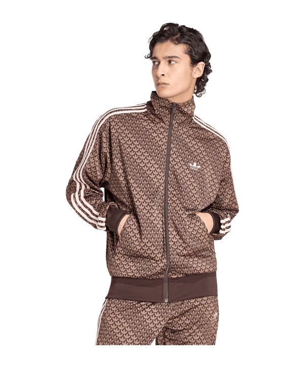 adidas Originals Firebird Loose Monogram Jacke Braun - braun