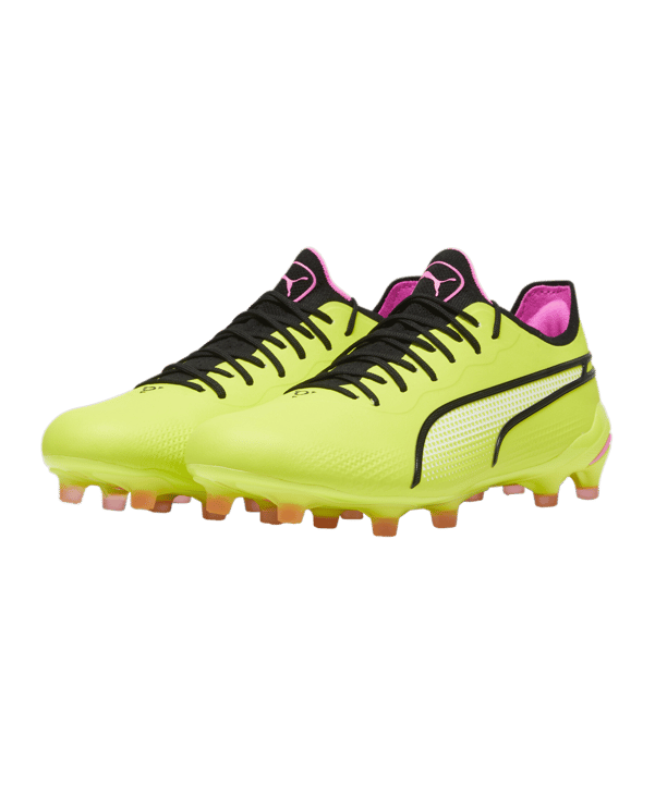 PUMA KING Ultimate FG/AG Phenomenal Gelb Schwarz Pink F06 - gruen