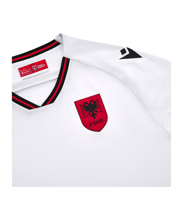 Macron FSHF Albanien Trikot Away 2025 Weiß - weiss