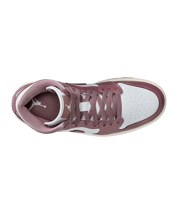 Jordan Air 1 Mid Damen Weiss Lila F050 - weiss
