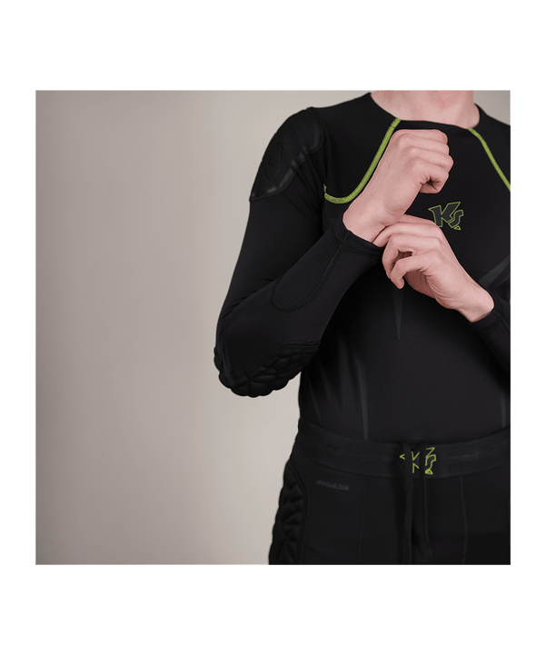 KEEPERsport BasicPadded Longsleeve Underwear Shirt Kids Schwarz - schwarz
