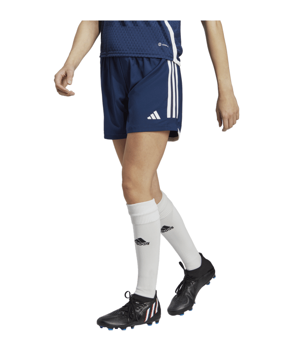 adidas Tiro 23 Competition Match Short Damen Blau Weiss - dunkelblau