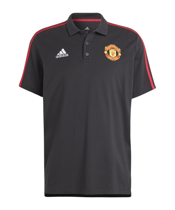 adidas Manchester United Poloshirt Schwarz - schwarz