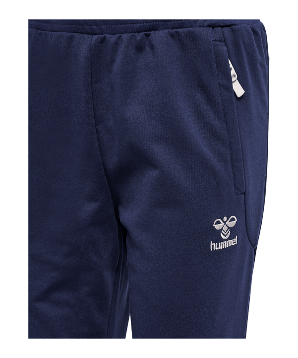 Hummel Move Grid Cotton Trainingshose Damen Blau F7026 - blau