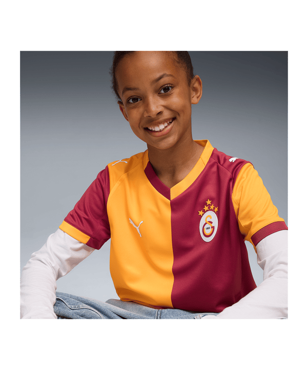 PUMA Galatasaray Istanbul Trikot Home 2025/2026 Kids Rot F01 - rot