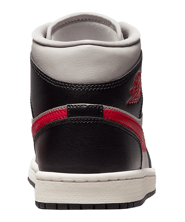 Jordan Air 1 Mid Damen Schwarz Rot Grau F060 - schwarz