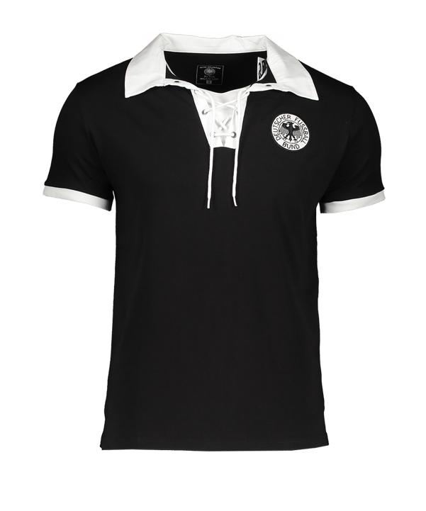 DFB Deutschland Retro T-Shirt  Schwarz - schwarz