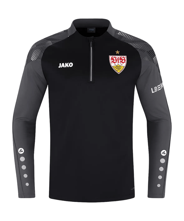 JAKO VfB Stuttgart Warm-Up International Zip Top Noir C812 - noir