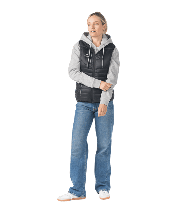 Erima CMPT Puffer Weste Damen Schwarz - schwarz