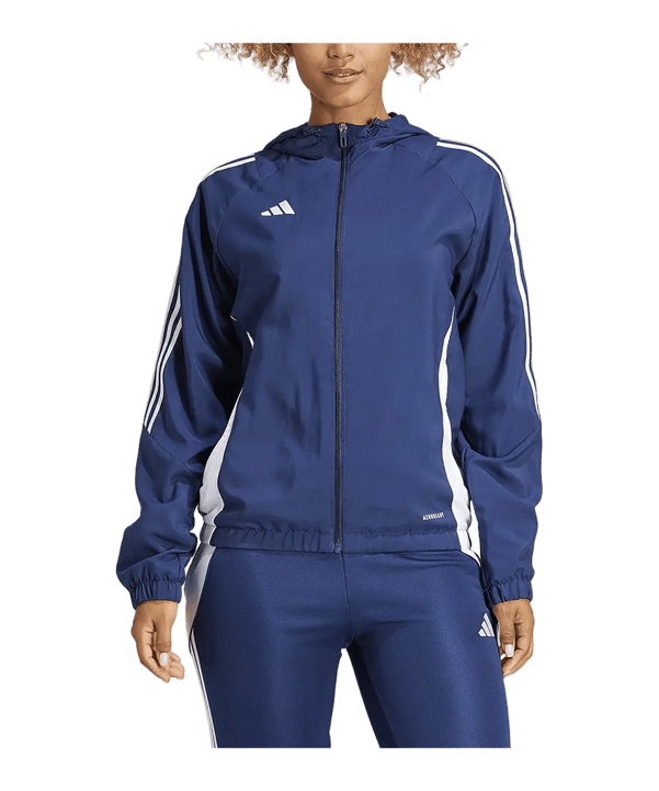 adidas Tiro 24 Windbreaker donna blu bianco - blu