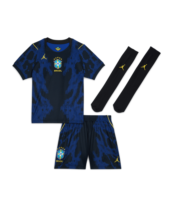 Nike CBF Brasilien Stadium Trikot Set WM 2026 Kids Blau F417 - blau