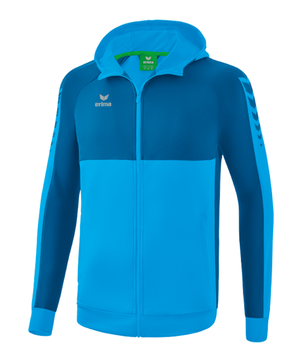 Erima Six Wings Kapuzenjacke Kids Blau - blau