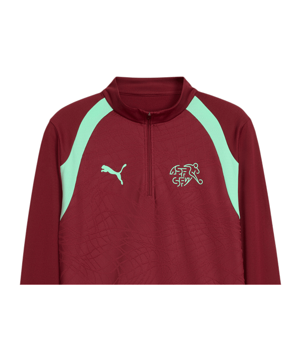 PUMA SFV Schweiz Training 1/4 Zip Top Rot F09 - rot