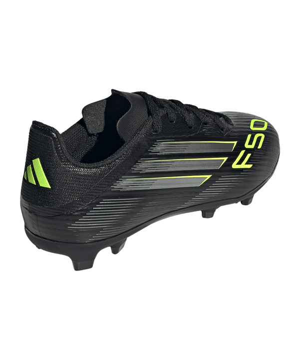 adidas F50 League FG/MG Electric Stealth Kids Schwarz - schwarz