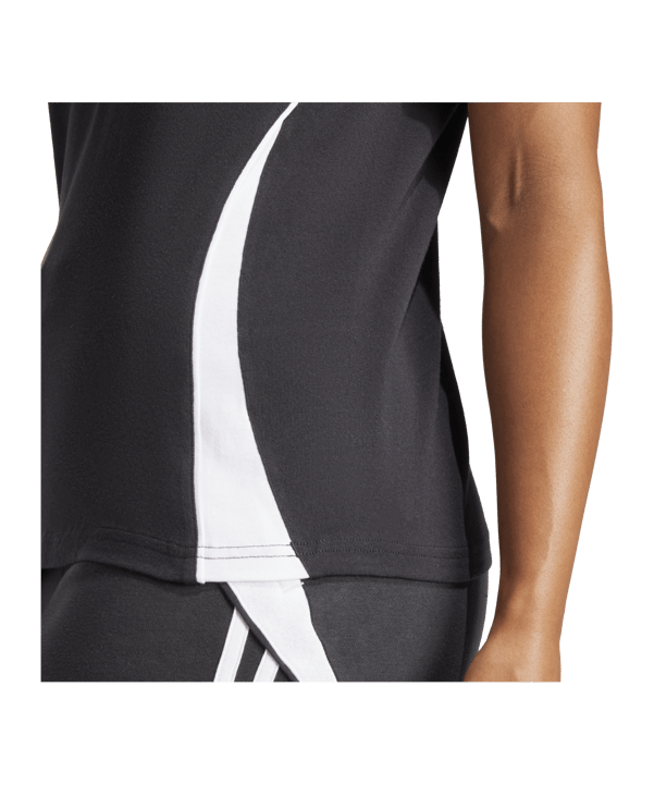adidas Tiro 24 T-Shirt Damen Schwarz Weiss - schwarz