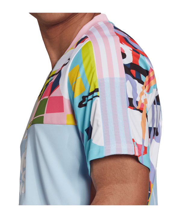 adidas House of Tiro Love Unites Trikot Pink Blau - mehrfarbig
