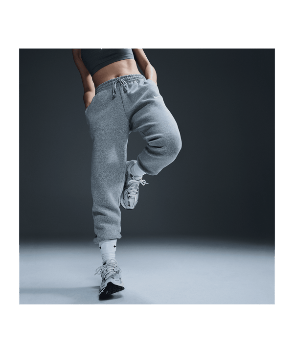 Nike Phoenix Fleece Mid Rose Jogginghose F063 - grau