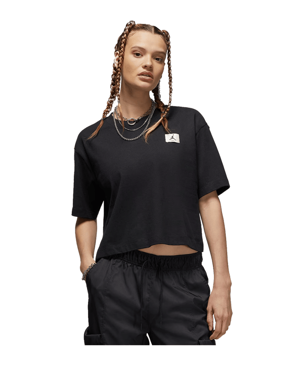 Jordan Essential Boxy T-Shirt Damen Schwarz F010 - schwarz