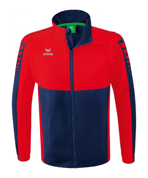 Erima SIX WINGS Jacke abnehmbare Ärmel Blau Rot - blau