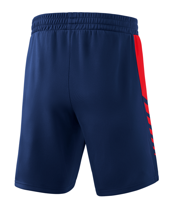 Erima Six Wings Worker Short Kids Dunkelblau Rot - blau