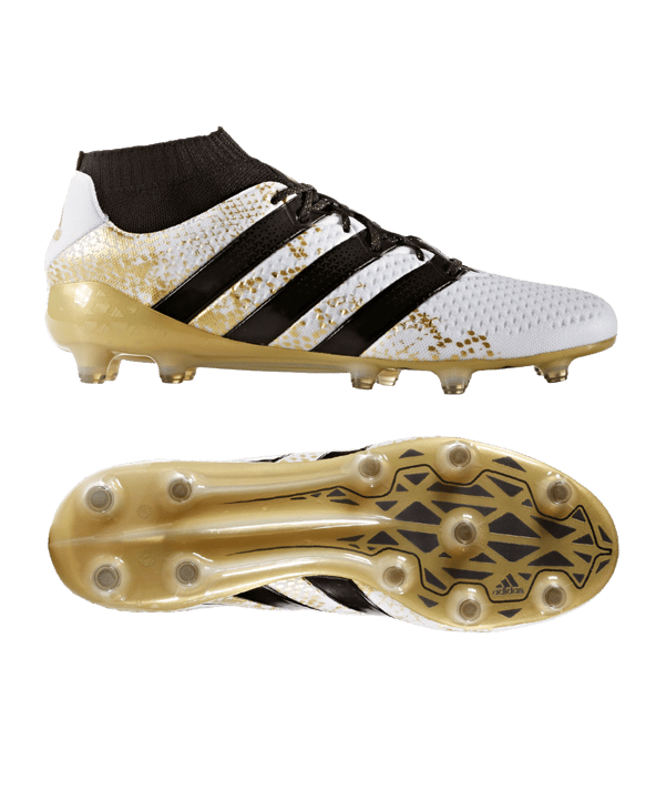 adidas ACE 16.1 Primeknit FG Weiss Gold - weiss
