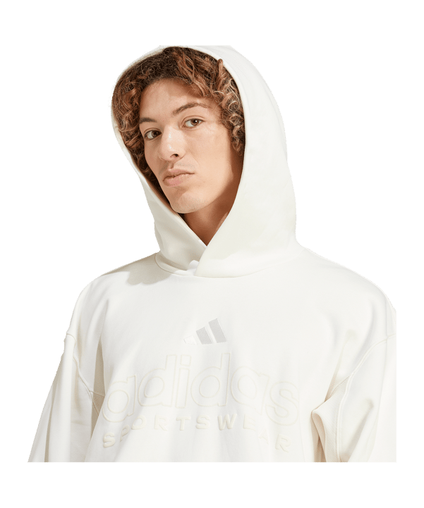 adidas All SZN Fleece Graphic Hoody Weiß - weiss