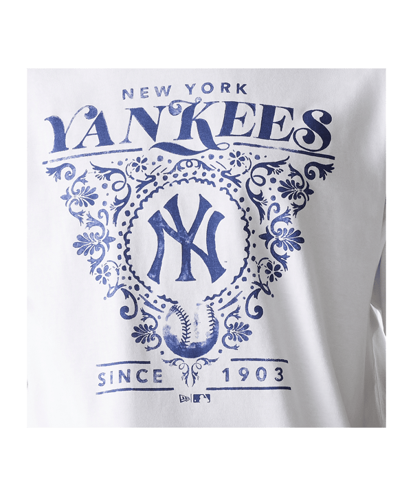 New Era MLB New York Yankees Floral Graphic Oversized T-Shirt Weiß - weiss