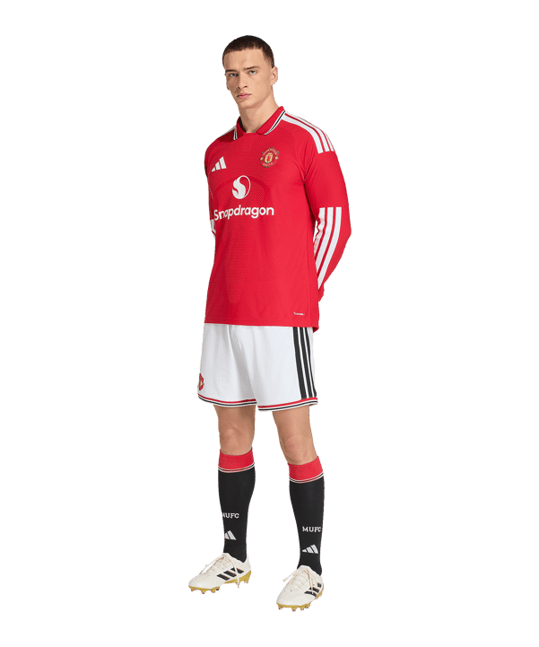 adidas Manchester United Authentic Trikot Langarm Home 2026/2027 Rot - rot