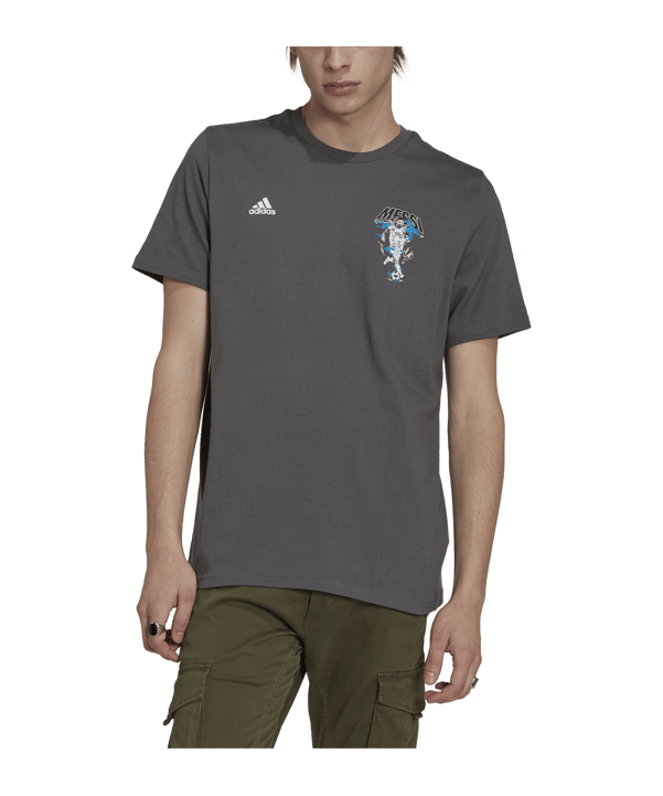 adidas Messi Graphic T-Shirt Grau - grau