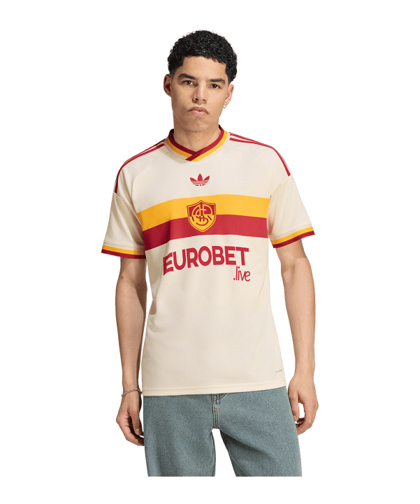 adidas AS Rom Trikot Away 2026/2027 Weiß - weiss