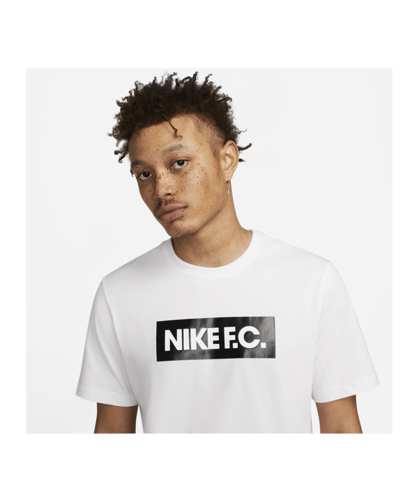 Nike F.C. T-Shirt Weiss Schwarz F100 - weiss
