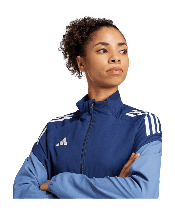 adidas Tiro 25 Competition Präsentationsjacke Damen Blau - blau