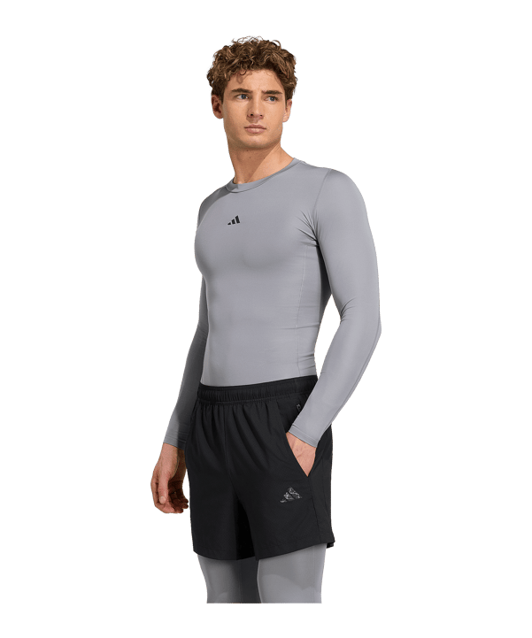 adidas Techfit Compression Training Underwear Longsleeve Grau
