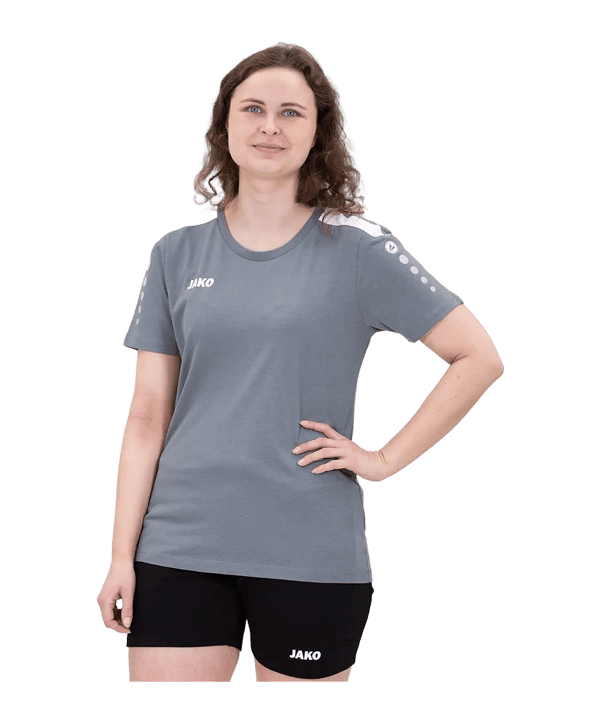 JAKO Power T-Shirt Damen Grau Weiss F840