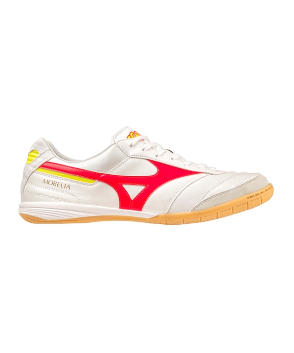 Mizuno Morelia Sala Elite IN Halle Release Weiss Rot Gelb F64 - weiss