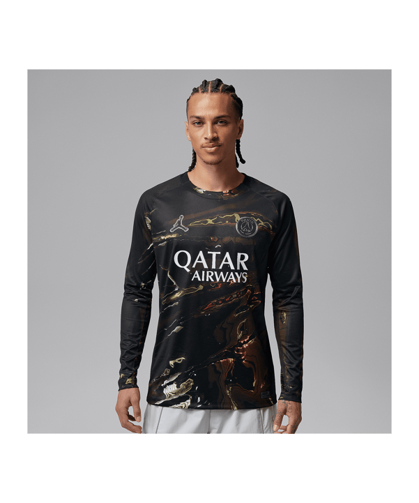Nike Paris Saint-Germain Stadium Trikot Langarm Schwarz F011 - schwarz