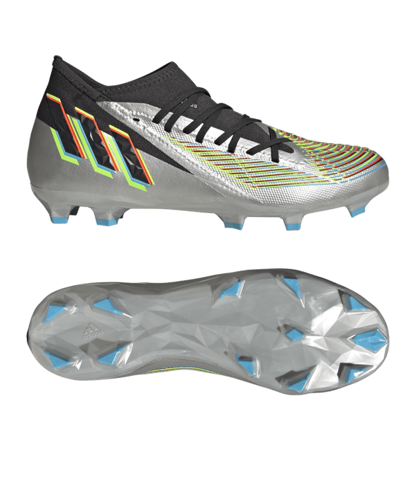 adidas Predator EDGE.3 FG Beyond Fast Silber Schwarz Grün - silber