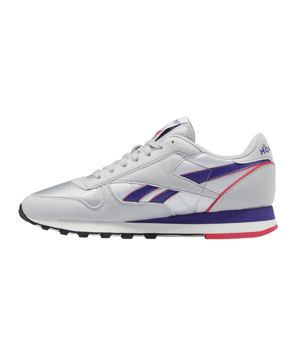 Reebok Classic Leather Grau Lila Pink - grau